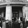 Memorial ceremony held in front of Comenius University in Bratislava, 25 January 1969 (Photo: Tibor Borský)