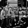University of Economics students in front of Prague’s main railway station after returning from the Soviet Union (Jan Palach – the first one sitting on the left), 1967 (Source: Jiří Palach’s archives)