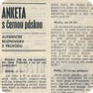 Survey in the Charles University Magazine (“Universita Karlova”), 24 January 1969 (Source: Petr Blažek)