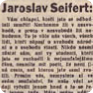 President Ludvík Svoboda and members of the government asked a number of celebrities to make a TV or radio appearance to discourage anyone attempting to follow Jan Palach’s example. Jan Seifert was one of them. (Source: ABS)