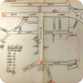 A map of Wenceslas Square with the position of the National Security Corps patrols on 25 February 1948 (February 1948, source: Security Services Archives)