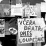 Striscioni contro l’occupazione a Brno (Fonte: Museo Nazionale, foto: Dušan Blaha)