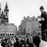 Student demonstration at Old Town Square in Prague, 3 May 1968 (Source: National Archives)