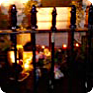 A photograph of the floodlit memorial in London, 19 January 2009.  (Photographed by Jan Jůn)
