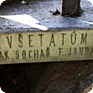 A detail of the monument to Jan Palach in the Všetaty cinerarium, 2008 (Photo: Petr Blažek)