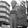 The monument to Jan Palach in Brussels was also designed by František Janda (Source: Jiří Palach’s archives)