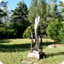 “Flame” and the base on which the “Grief” statue used to stand, 2008 (Photo: Petr Blažek)
