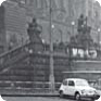 The spot at the fountain was photographed by a Czech police assistant on 16 January 1969, shortly after Jan Palach’s act (Source: ABS)