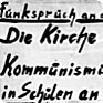 The banner that Oskar Brüsewitz spread across the bonnet of his car before committing self-immolation (Source: Federal Commissioner for the Stasi Archives  Berlin)